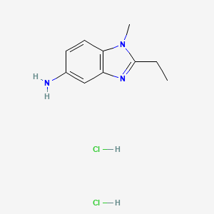 molecular formula C10H15Cl2N3 B3086005 2-Ethyl-1-methyl-1H-benzoimidazol-5-ylamine dihydrochloride CAS No. 1158434-44-6