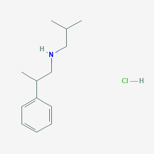 molecular formula C13H22ClN B3086046 (2-Methylpropyl)(2-phenylpropyl)amine hydrochloride CAS No. 1158468-33-7