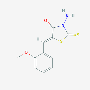 molecular formula C11H10N2O2S2 B308606 3-Amino-5-(2-methoxybenzylidene)-2-thioxo-1,3-thiazolidin-4-one 