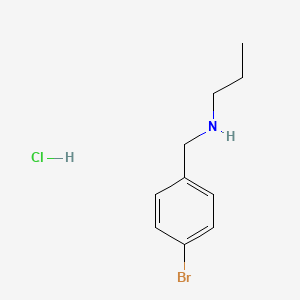 molecular formula C10H15BrClN B3086077 [(4-Bromophenyl)methyl](propyl)amine hydrochloride CAS No. 1158483-97-6