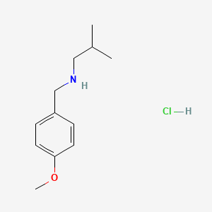 molecular formula C12H20ClNO B3086086 盐酸[(4-甲氧基苯基)甲基](2-甲基丙基)胺 CAS No. 1158489-42-9