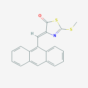 molecular formula C19H13NOS2 B308609 4-(9-anthrylmethylene)-2-(methylsulfanyl)-1,3-thiazol-5(4H)-one 