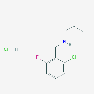 molecular formula C11H16Cl2FN B3086091 [(2-Chloro-6-fluorophenyl)methyl](2-methylpropyl)amine hydrochloride CAS No. 1158490-67-5