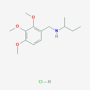 molecular formula C14H24ClNO3 B3086099 (Butan-2-yl)[(2,3,4-trimethoxyphenyl)methyl]amine hydrochloride CAS No. 1158494-91-7