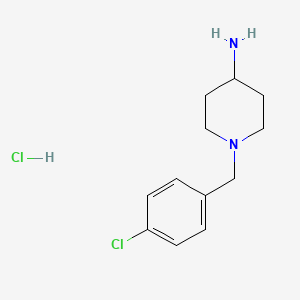 molecular formula C12H18Cl2N2 B3086110 1-(4-Chlorobenzyl)piperidin-4-amine hydrochloride CAS No. 1158497-67-6