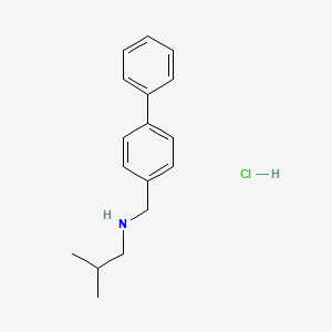 molecular formula C17H22ClN B3086117 (2-甲基丙基)[(4-苯基苯基)甲基]胺盐酸盐 CAS No. 1158498-77-1