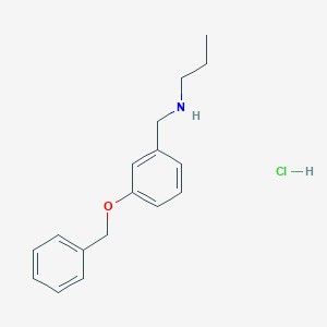 {[3-(Benzyloxy)phenyl]methyl}(propyl)amine hydrochloride