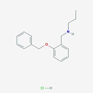 {[2-(Benzyloxy)phenyl]methyl}(propyl)amine hydrochloride