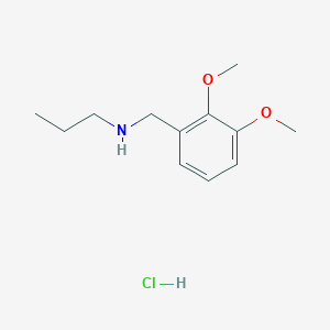 molecular formula C12H20ClNO2 B3086172 [(2,3-Dimethoxyphenyl)methyl](propyl)amine hydrochloride CAS No. 1158561-00-2