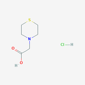 molecular formula C6H12ClNO2S B3086200 硫代吗啉-4-乙酸盐酸盐 CAS No. 1158584-44-1