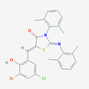 5-(3-Bromo-5-chloro-2-hydroxybenzylidene)-3-(2,6-dimethylphenyl)-2-[(2,6-dimethylphenyl)imino]-1,3-thiazolidin-4-one