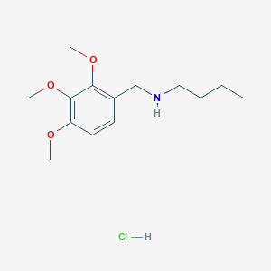 molecular formula C14H24ClNO3 B3086213 丁基[(2,3,4-三甲氧基苯基)甲基]胺盐酸盐 CAS No. 1158589-91-3