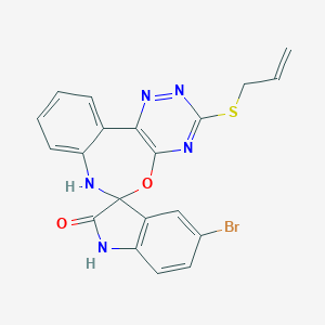 molecular formula C20H14BrN5O2S B308624 3'-(allylthio)-5-bromo-7'H-spiro[indole-3,6'-[1,2,4]triazino[5,6-d][3,1]benzoxazepin]-2(1H)-one 