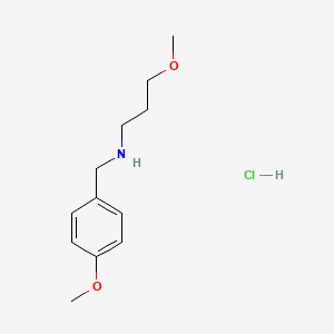 molecular formula C12H20ClNO2 B3086265 (4-Methoxybenzyl)(3-methoxypropyl)amine hydrochloride CAS No. 1158616-83-1