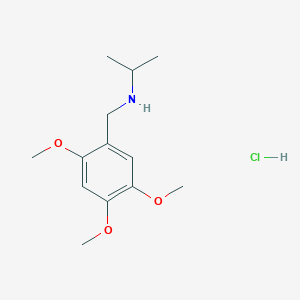 molecular formula C13H22ClNO3 B3086289 (Propan-2-yl)[(2,4,5-trimethoxyphenyl)methyl]amine hydrochloride CAS No. 1158632-50-8