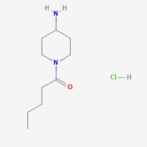 molecular formula C10H21ClN2O B3086290 1-Pentanoylpiperidin-4-amine hydrochloride CAS No. 1158634-44-6