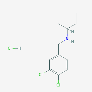 molecular formula C11H16Cl3N B3086302 (Butan-2-yl)[(3,4-dichlorophenyl)methyl]amine hydrochloride CAS No. 1158644-09-7