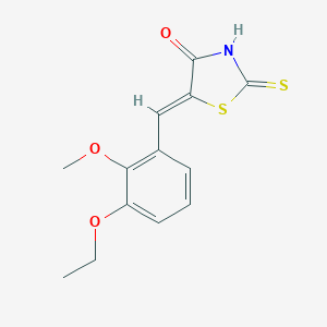 molecular formula C13H13NO3S2 B308631 5-(3-Ethoxy-2-methoxybenzylidene)-2-thioxo-1,3-thiazolidin-4-one 