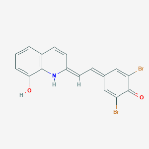 molecular formula C17H11Br2NO2 B308634 2,6-dibromo-4-[(2E)-2-(8-hydroxy-1H-quinolin-2-ylidene)ethylidene]cyclohexa-2,5-dien-1-one 