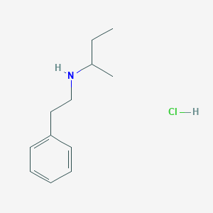 molecular formula C12H20ClN B3086342 (Butan-2-yl)(2-phenylethyl)amine hydrochloride CAS No. 1158745-95-9