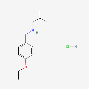 molecular formula C13H22ClNO B3086347 [(4-Ethoxyphenyl)methyl](2-methylpropyl)amine hydrochloride CAS No. 1158748-73-2