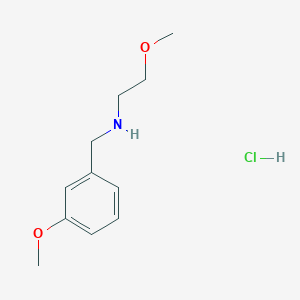 molecular formula C11H18ClNO2 B3086360 (3-Methoxybenzyl)(2-methoxyethyl)amine hydrochloride CAS No. 1158752-26-1