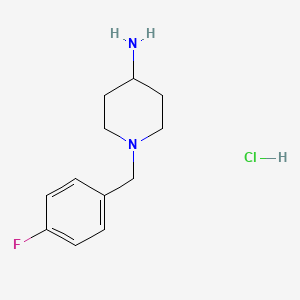 molecular formula C12H18ClFN2 B3086371 1-(4-Fluorobenzyl)piperidin-4-amine hydrochloride CAS No. 1158760-04-3