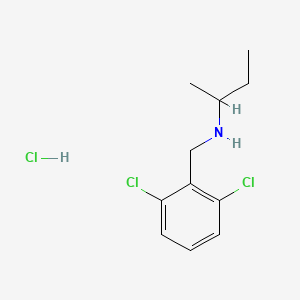 molecular formula C11H16Cl3N B3086395 (Butan-2-yl)[(2,6-dichlorophenyl)methyl]amine hydrochloride CAS No. 1158773-39-7