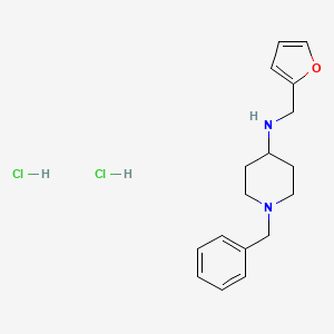 molecular formula C17H24Cl2N2O B3086401 1-苄基-N-(呋喃-2-基甲基)哌啶-4-胺二盐酸盐 CAS No. 1158775-85-9