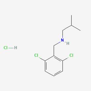 molecular formula C11H16Cl3N B3086404 [(2,6-Dichlorophenyl)methyl](2-methylpropyl)amine hydrochloride CAS No. 1158779-07-7