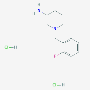 molecular formula C12H19Cl2FN2 B3086411 1-(2-Fluorobenzyl)piperidin-3-amine dihydrochloride CAS No. 1158786-91-4