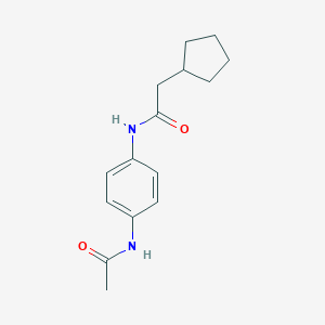 molecular formula C15H20N2O2 B308644 N-[4-(acetylamino)phenyl]-2-cyclopentylacetamide 