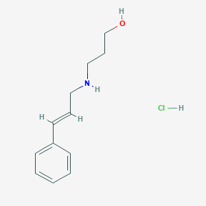 molecular formula C12H18ClNO B3086452 3-([(2E)-3-Phenyl-2-propen-1-yl]amino)-1-propanol hydrochloride CAS No. 1159698-09-5