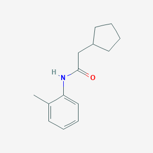 molecular formula C14H19NO B308648 2-cyclopentyl-N-(2-methylphenyl)acetamide 
