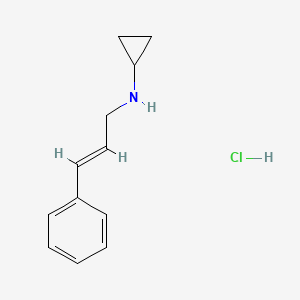 molecular formula C12H16ClN B3086485 N-[(2E)-3-苯基-2-丙烯-1-基]环丙胺盐酸盐 CAS No. 1159700-17-0