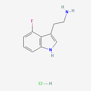 molecular formula C10H12ClFN2 B3086532 2-(4-Fluoro-1H-indol-3-yl)ethanamine hydrochloride CAS No. 1159822-98-6