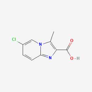 molecular formula C9H7ClN2O2 B3086539 6-Chloro-3-methylimidazo[1,2-a]pyridine-2-carboxylic acid CAS No. 1159831-22-7