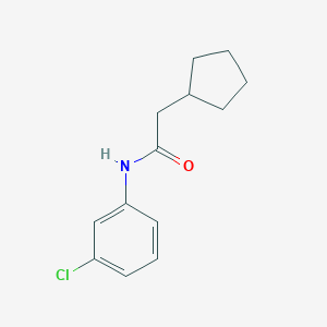 molecular formula C13H16ClNO B308654 N-(3-chlorophenyl)-2-cyclopentylacetamide 