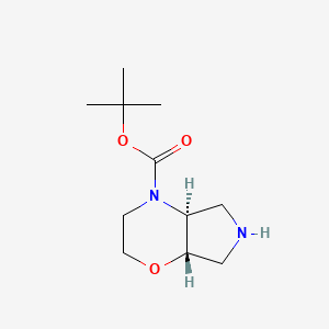 molecular formula C11H20N2O3 B3086558 (4AS,7AS)-Tert-butyl hexahydropyrrolo[3,4-B][1,4]oxazine-4(4AH)-carboxylate CAS No. 1159908-23-2
