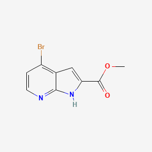 molecular formula C9H7BrN2O2 B3086571 Methyl 4-bromo-1H-pyrrolo[2,3-B]pyridine-2-carboxylate CAS No. 1159982-21-4