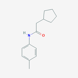 molecular formula C14H19NO B308659 2-cyclopentyl-N-(4-methylphenyl)acetamide 
