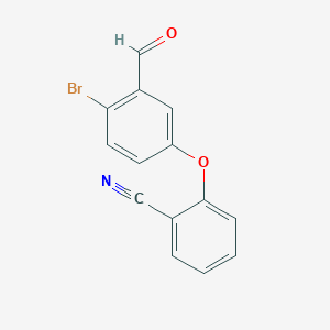 molecular formula C14H8BrNO2 B3086592 2-(4-溴-3-甲酰苯氧基)苯甲腈 CAS No. 1160182-46-6