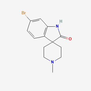 molecular formula C13H15BrN2O B3086600 6-Bromo-1'-methylspiro[indoline-3,4'-piperidin]-2-one CAS No. 1160248-46-3