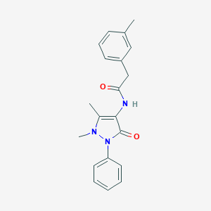 molecular formula C20H21N3O2 B308662 N-(1,5-dimethyl-3-oxo-2-phenyl-2,3-dihydro-1H-pyrazol-4-yl)-2-(3-methylphenyl)acetamide 