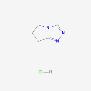 molecular formula C5H8ClN3 B3086626 6,7-Dihydro-5h-pyrrolo[2,1-c][1,2,4]triazole hydrochloride CAS No. 116056-06-5