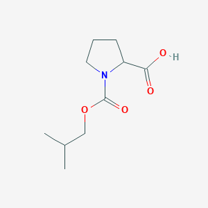 molecular formula C10H17NO4 B3086650 Pyrrolidine-1,2-dicarboxylic acid 1-isobutyl ester CAS No. 1161601-91-7