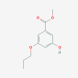 molecular formula C11H14O4 B3086657 Methyl 3-hydroxy-5-propoxybenzoate CAS No. 116168-80-0