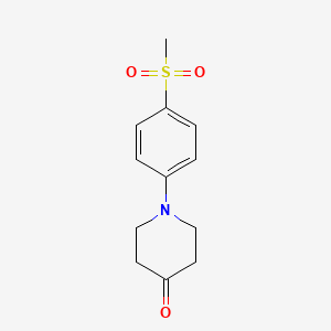 molecular formula C12H15NO3S B3086722 1-(4-Methanesulfonylphenyl)piperidin-4-one CAS No. 116248-04-5