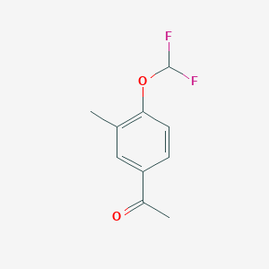 molecular formula C10H10F2O2 B3086742 1-(4-Difluoromethoxy-3-methyl-phenyl)-ethanone CAS No. 116400-19-2