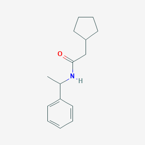 molecular formula C15H21NO B308678 2-cyclopentyl-N-(1-phenylethyl)acetamide 
